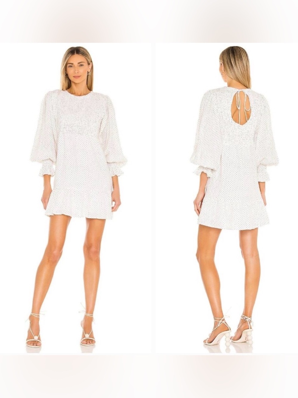 Faithfull the Brand Rosie Mini Dress in Dot Print